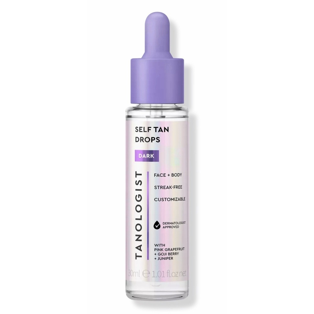 Tanologist DARK Self Tan Drops For Face & Body 1.01oz (30ml) Customizable Tanner